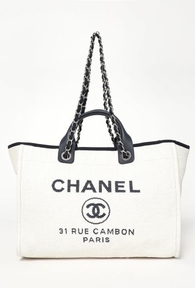 Chanel Canvas Medium Deauville Tote Bag - 1