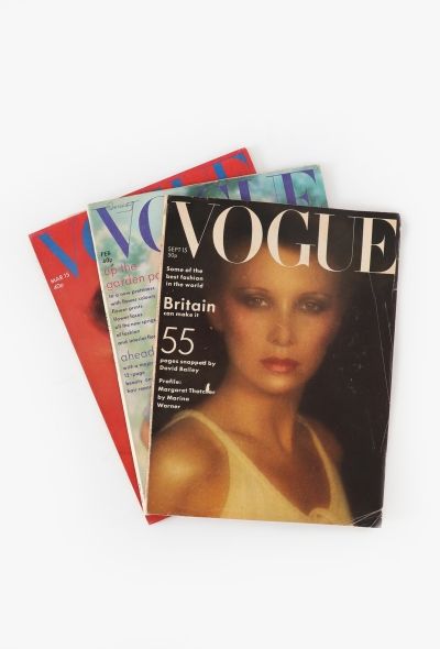 VOGUE UK 1975 David Bailey Issue Trio - 1
