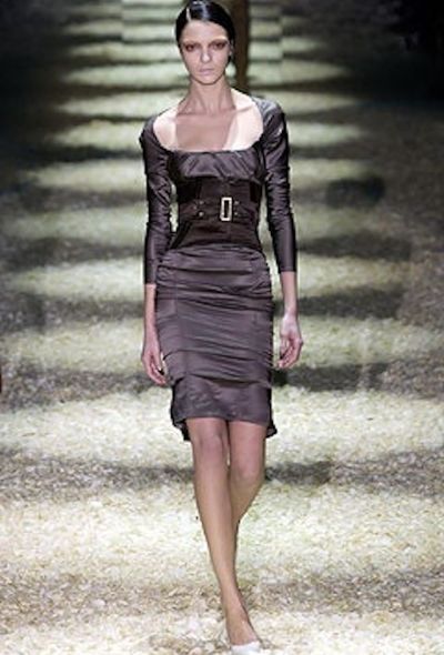 Gucci F/W 2003 Corset Belted Dress - 2
