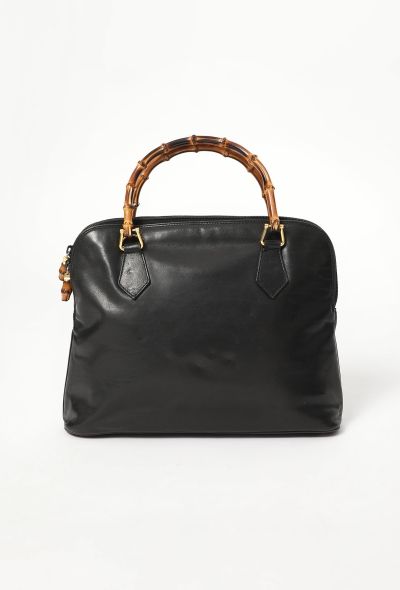 Gucci Vintage Black Bamboo Bag - 1