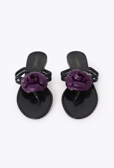 Chanel Camélia 'CC' Jelly Sandals - 1