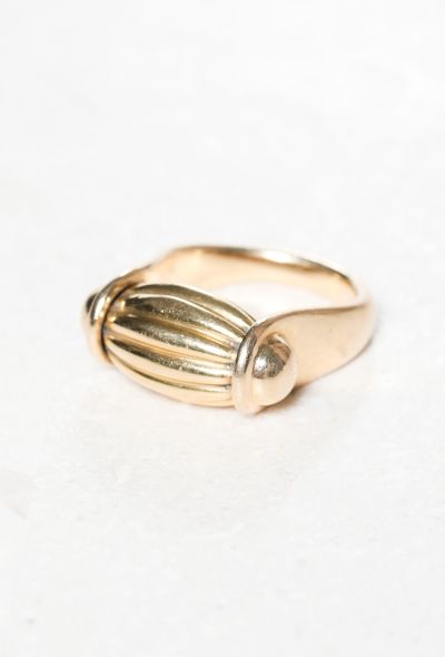 Vintage Fine Jewelry 18k Yellow Gold Gadroon Ring - 1