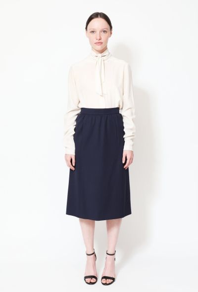 Saint Laurent 70s High-Waisted Twill Wrap Skirt - 1