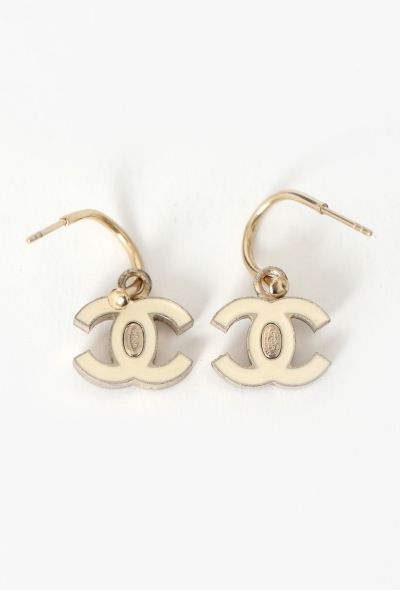 Chanel Embellished 'CC' Drop Earrings - 2