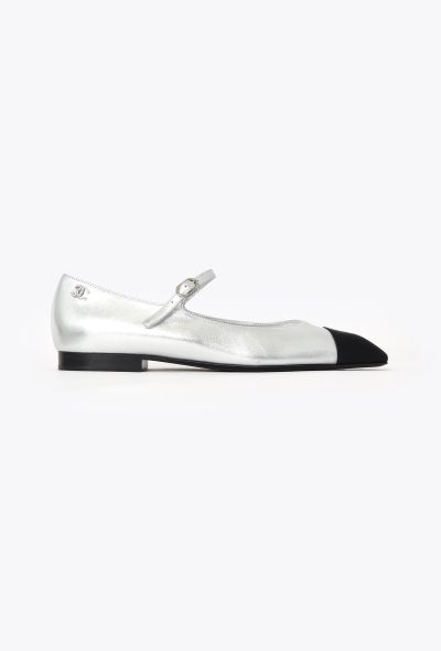Chanel 2024 Metallic Mary Jane Ballerinas - 1
