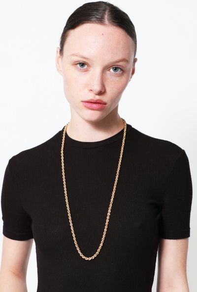 Vintage Fine Jewelry 18k Gold Twisted Sautoir - 1