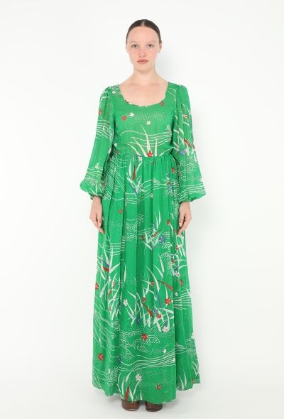 Hanae Mori '80s Cotton Maxi Dress - 1