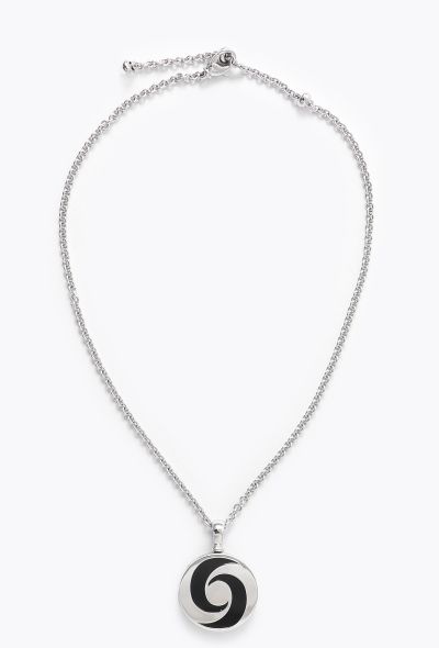 Bulgari 18k White Gold, Steel & Onyx Optical Illusion Necklace - 1