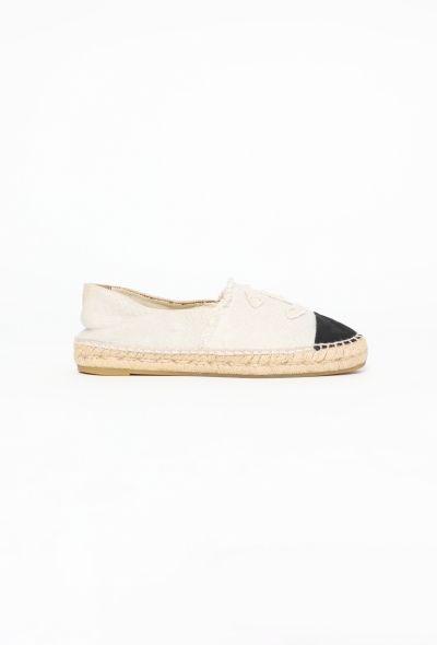 Chanel Bicolor Linen 'CC' Espadrilles - 1