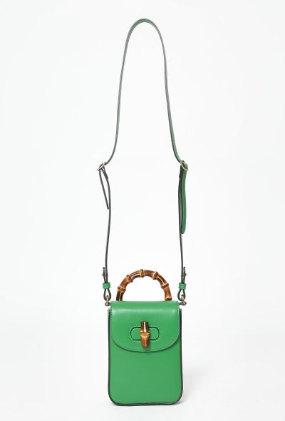 Gucci 2023 Green Bamboo Mini Crossbody Bag - 2