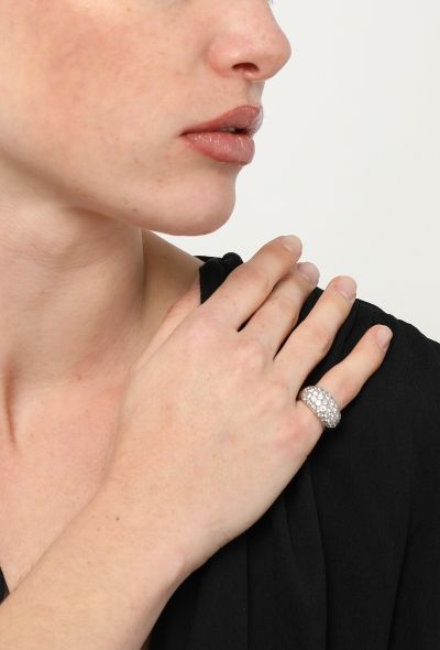 Vintage Fine Jewelry 18k Gold & 1.5 Carats Diamond Band Ring - 2