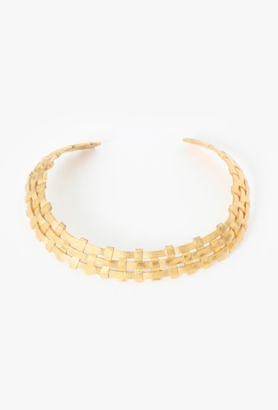 Saint Laurent Vintage Goossens' Woven Choker Necklace - 1