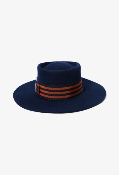 Hermès Felt Toile Ribbon Hat - 2