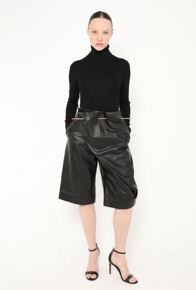 Loewe S/S 2024 Leather Pin Shorts - 1