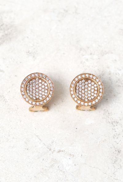 Vintage & Antique 18k Yellow Gold & Diamond Earrings - 1