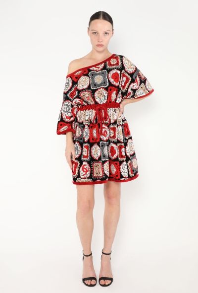 Chanel Printed Velvet Drawstring Tunic - 1