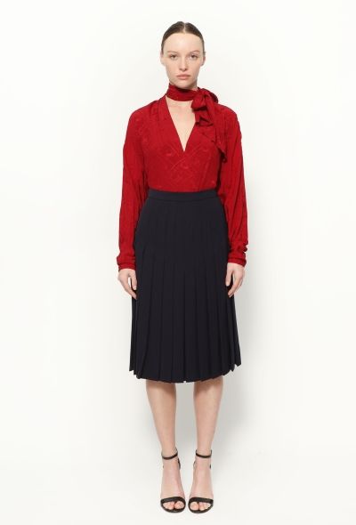 Hermès '80s Silk Lavallière Skirt Ensemble - 1