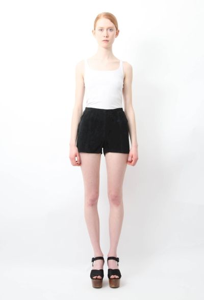 Black Suede Shorts - 2
