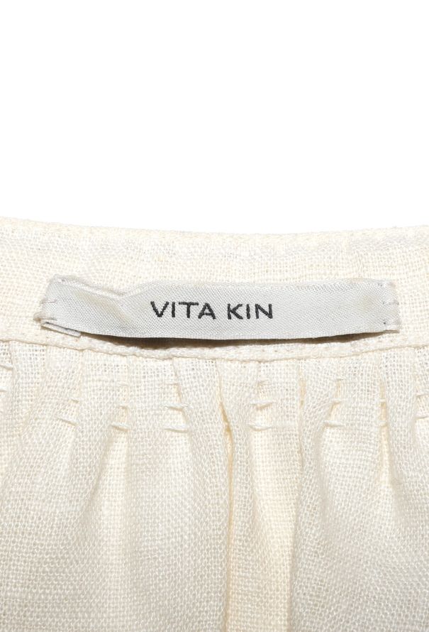 Vita Kin Embroidered Linen Kaftan Dress - 6