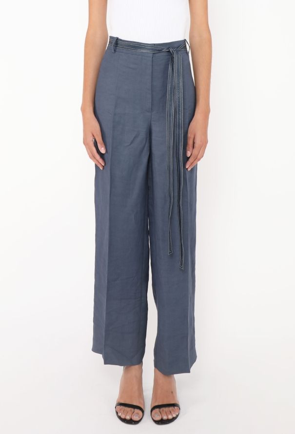 Céline Resort 2018 Belted Linen Trousers - 3