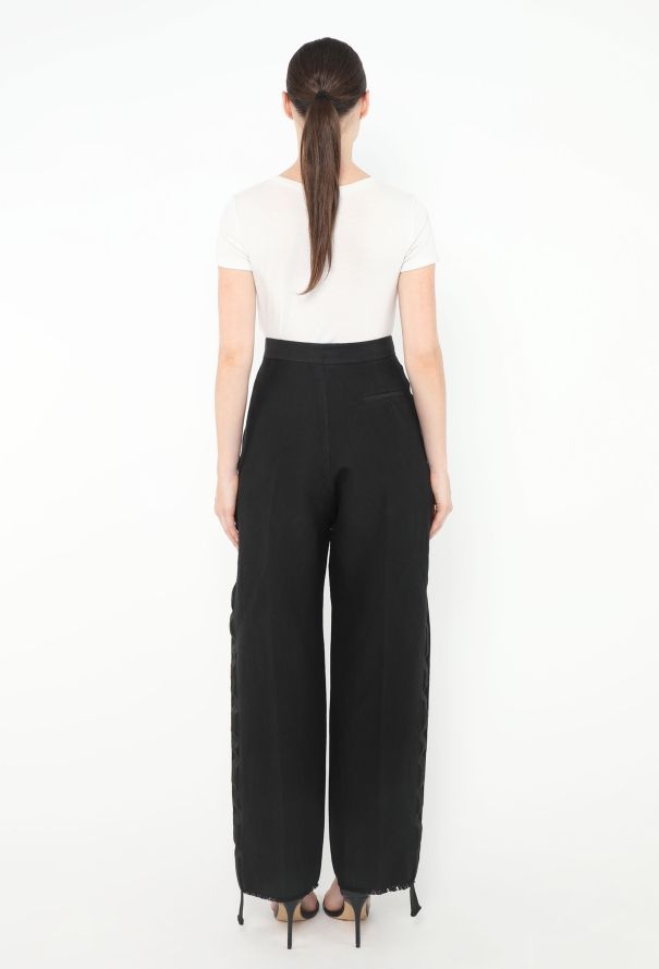 Céline Distressed Silk Smoking Pants - 4