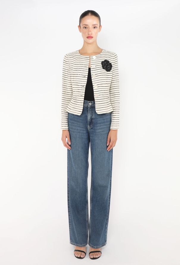 Chanel Camélia Marinière Tweed Jacket - 4