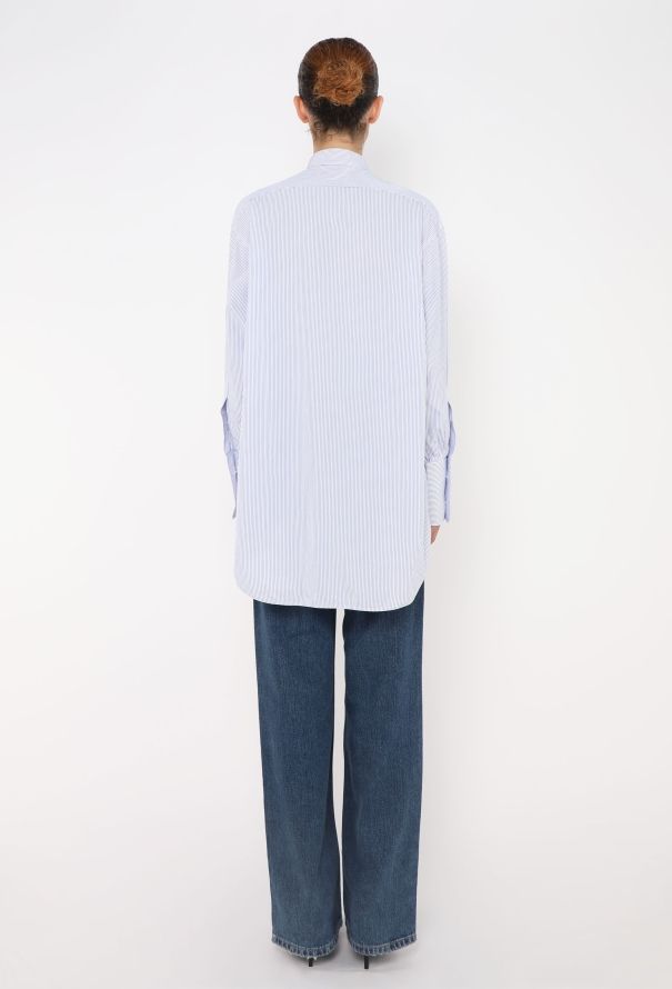 Céline Pinstripe Bib Tunic Shirt - 3