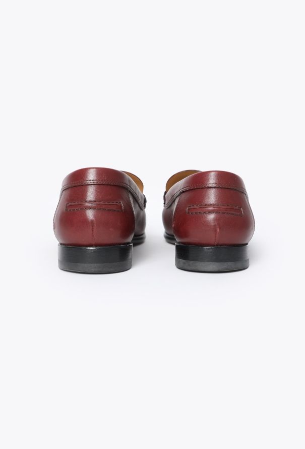 Hermès Burgundy Kennedy Loafers - 4