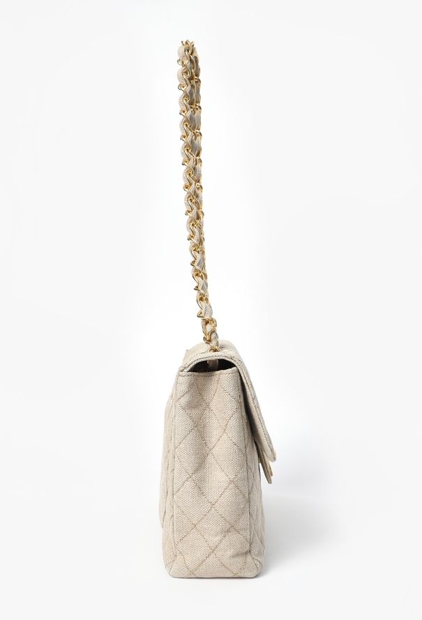 Chanel '90s Canvas Jumbo Classic Timeless Bag - 5