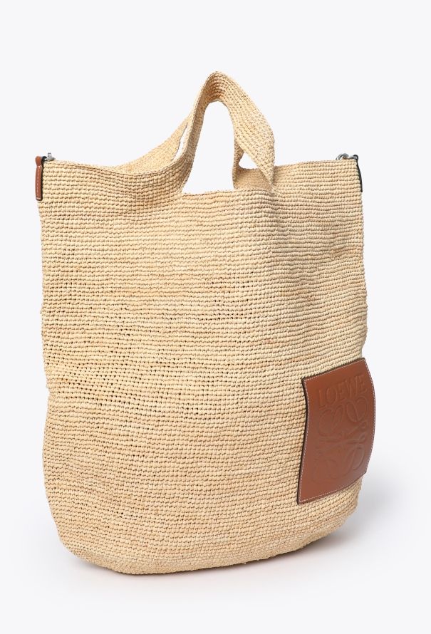 Loewe Paula's Ibiza Slit Raffia Tote Bag - 3
