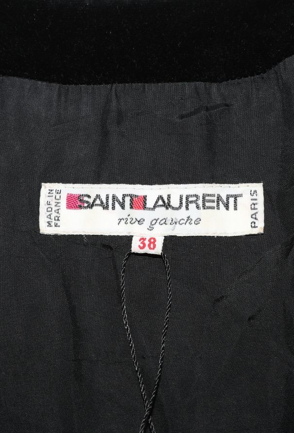 Saint Laurent Late '70s Velvet Trim Dress - 4