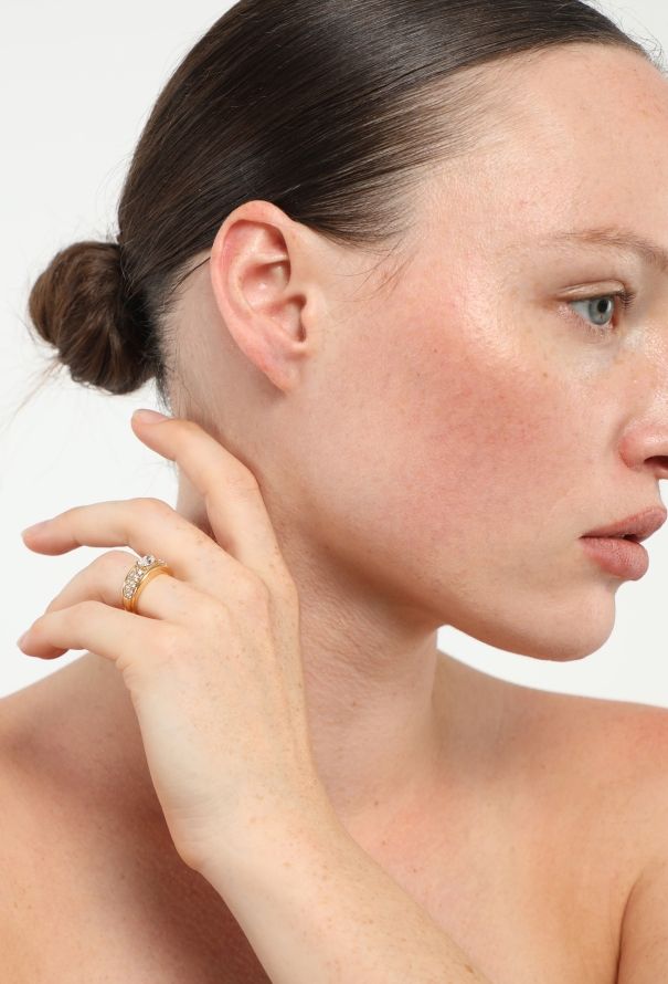 Boucheron Vintage 18K Yellow Gold & Diamond Axelle Ring - 4