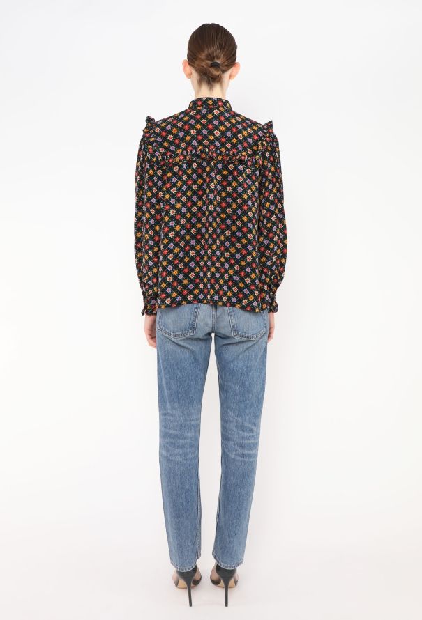 Saint Laurent '70s Floral Smock Blouse - 4