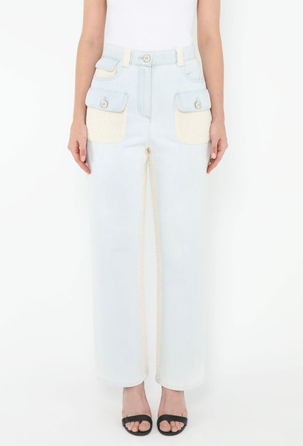 Chanel Resort 2021 Tweed Trim Jeans - 4