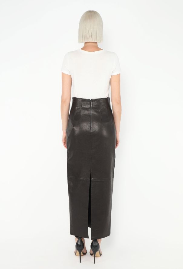 Khaite Pre-Fall 2025 Loxley Lambskin Skirt - 4