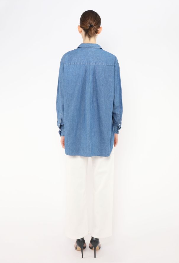 Céline Classic Denim Tunic Shirt - 4
