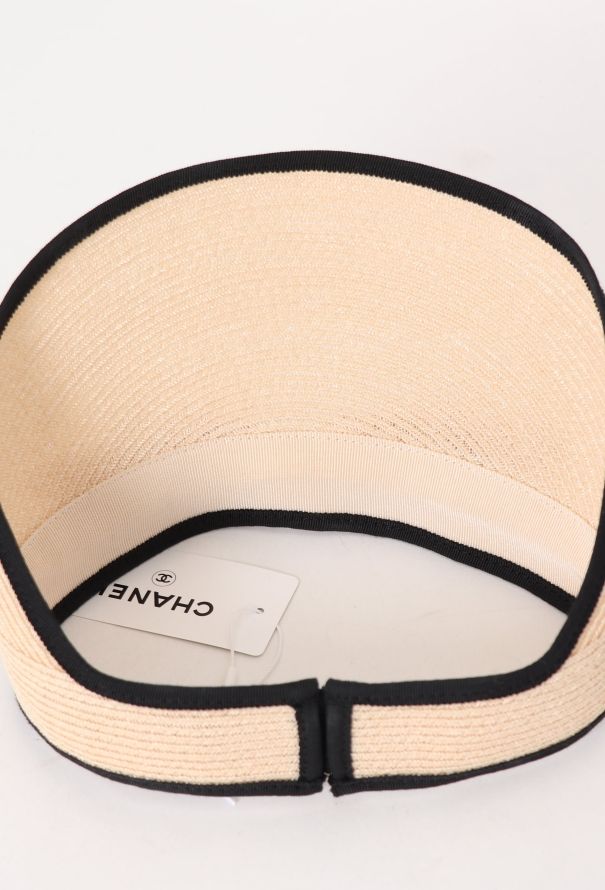 Chanel 2021 Raffia 'CC' Bow Visor - 6