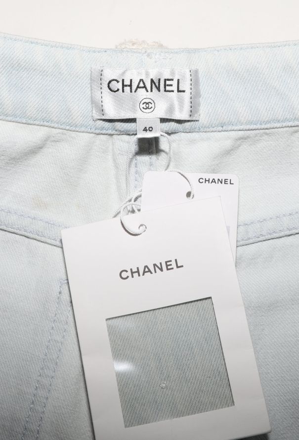 Chanel Resort 2021 Tweed Trim Jeans - 7