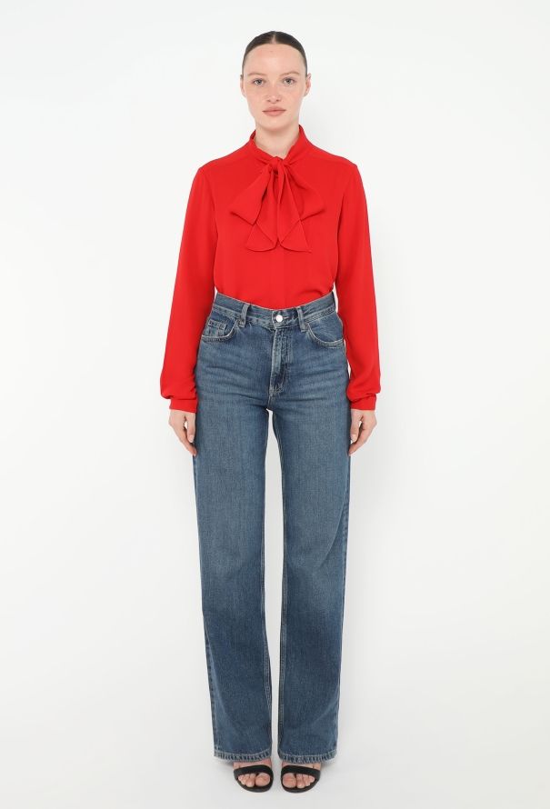 Céline Pre-Fall 2010 Silk Lavallière Blouse - 3